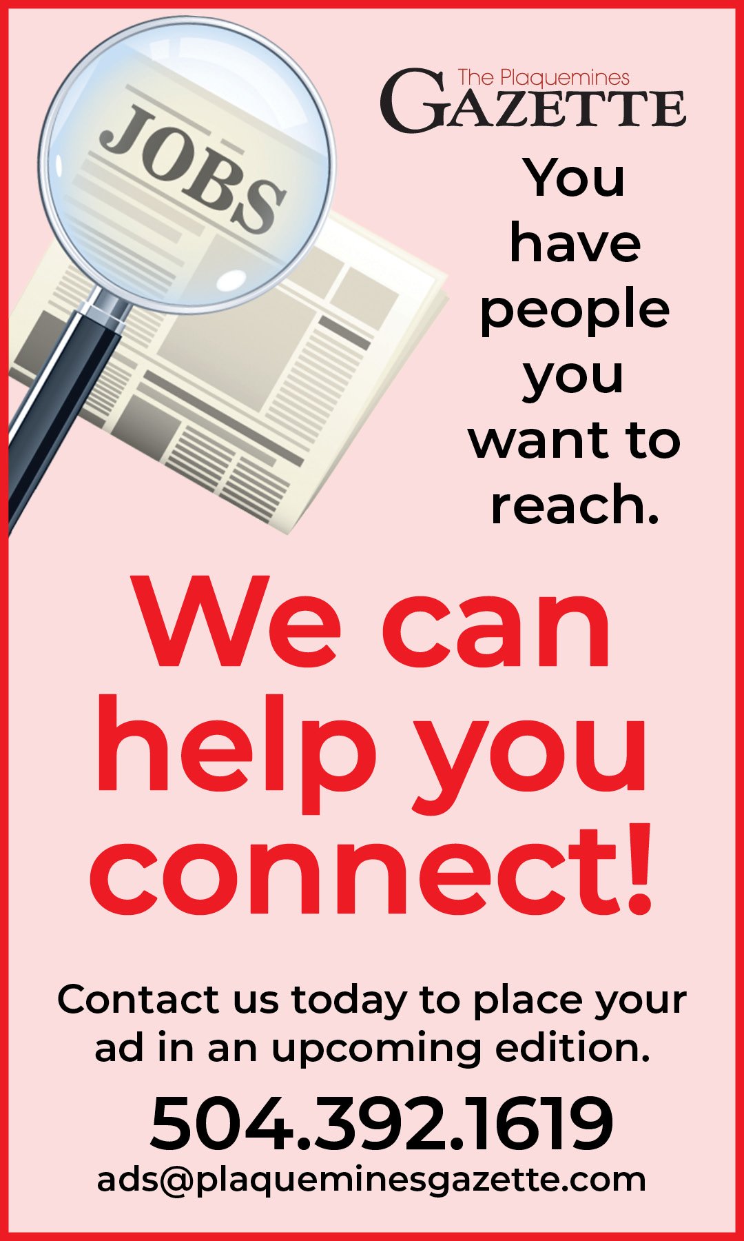 We can help you connect