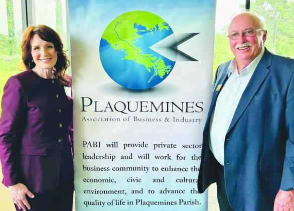 Plaquemines Parish School System Superintendent Dr. Shelley Ritz, left, addressed the membership of the Plaquemines Association of Business and Industry (PABI) at its September meeting and discussed the state of the parish school system and plans for the future. With Ritz is PABI Executive Director Bobby Thomas.