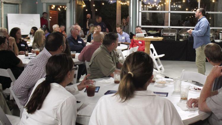 Residents listen to CPRA members discuss the 2023 Louisiana Coastal Plan at The Cypress Room at Lil G’s Restaurant in Belle Chasse. Photos by Amber Prattini Wallo