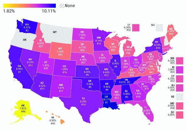 Data: January 20, 2026 State and Local Sales Tax Rates, 2026