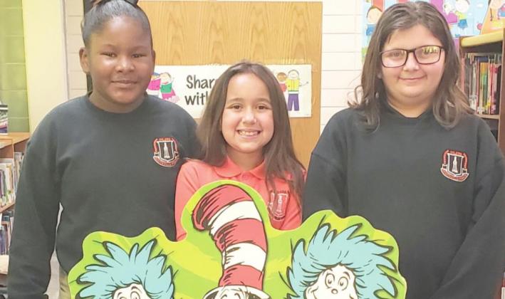 Third grade – Aubriney Parker, Aubree Treadaway and Haileigh Jones.