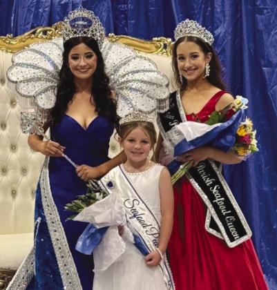 Plaquemines Parish crowned its new Seafood Festival Royalty on May 19. This year's Seafood Royalty from left to right: Queen Kadence Johnson, Seafood Pearl Demi Panepinto and Teen Queen Brynly Newby.