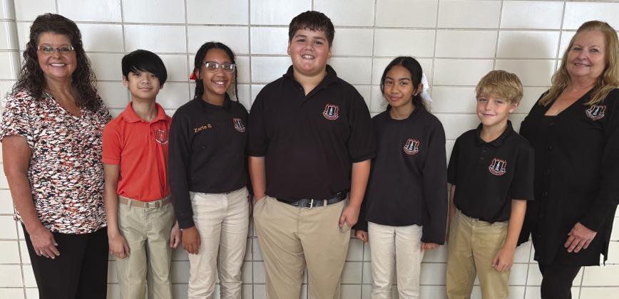 From left: Tammy Goodman - sponsor, Vinh Tang - Reporter, Zaria Bartholomew - Vice President, Brody Cheramie - President, Dara Sreiy - Secretary, Weston DeVillier - Chaplain, Pamela Rigaud - co sponsor.