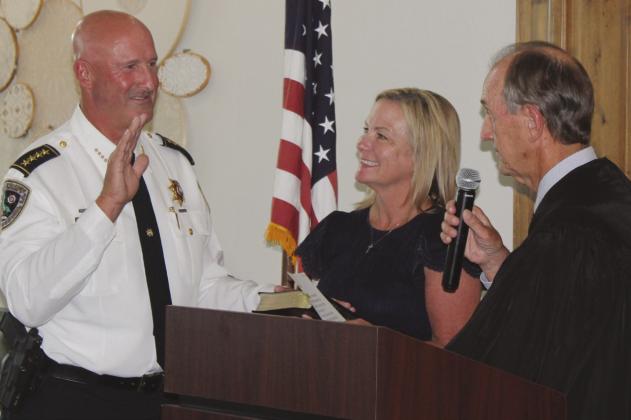Sheri Jerry Turlich, beside wife Poppi Turlich, was sworn in as the 2025-26 President of the Louisiana Sheris' Association (LSA) on June 18.