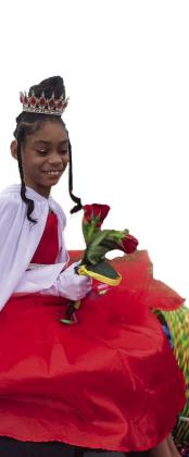 Left: 2023-24 DTR Crawfish Princess, Addisyn Black, from last year's Family Gras.