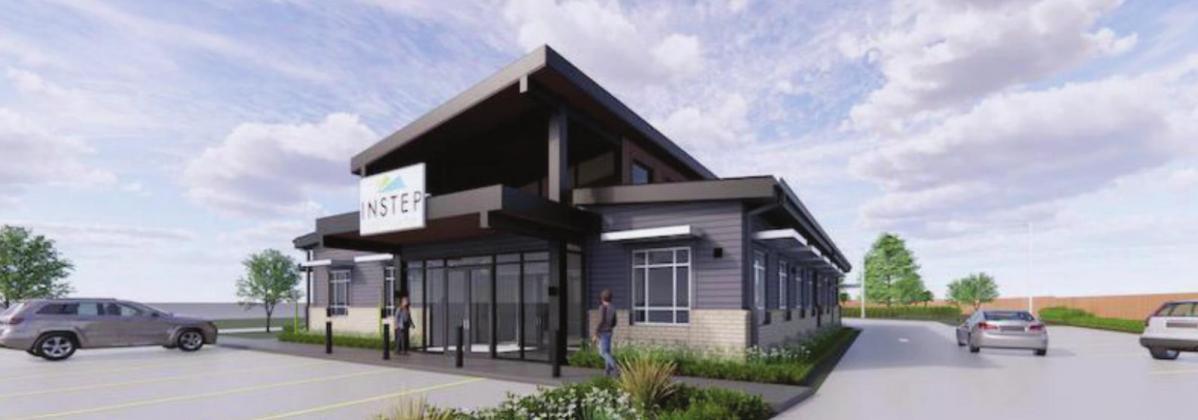Pictured is the artist rendering by Kern Architects for the new Instep Credit Union, a rebrand of NAS JRB Credit Union, that will be located at 8640 Highway 23, Belle Chasse.