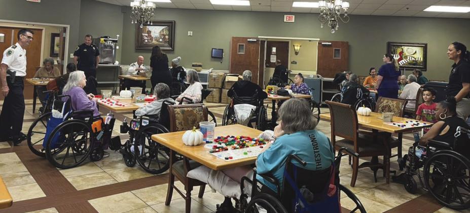 Sheriff Turlich Joins the Residents at RiverBend Nursing Home for Bingo