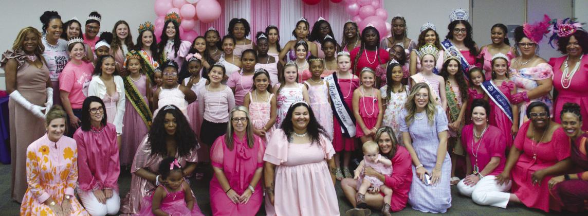 Everyone had a wonderful night dressed in the best pink dresses, pearls, and tiaras.