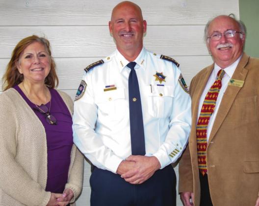 Pictured, from left: PABI Chairperson Betsy Pavlovich, guest speaker Sheriff Gerald A. Turlich and Bobby Thomas (Executive Director of PABI). Photo by Zu Carpenter