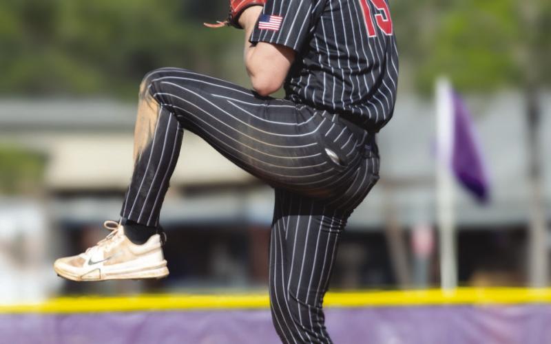 Two-way baseball stand-out Alex Richardson doubled as both pitcher and hitter for the Belle Chasse High Baseball Team. Photos provided by Sean Fox