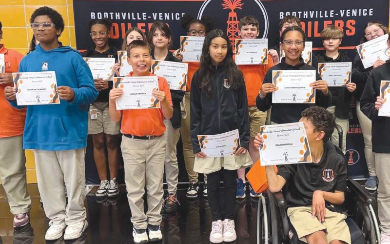 BVES Announces Third Nine Weeks Honor Roll, Perfect Attendance Recipients