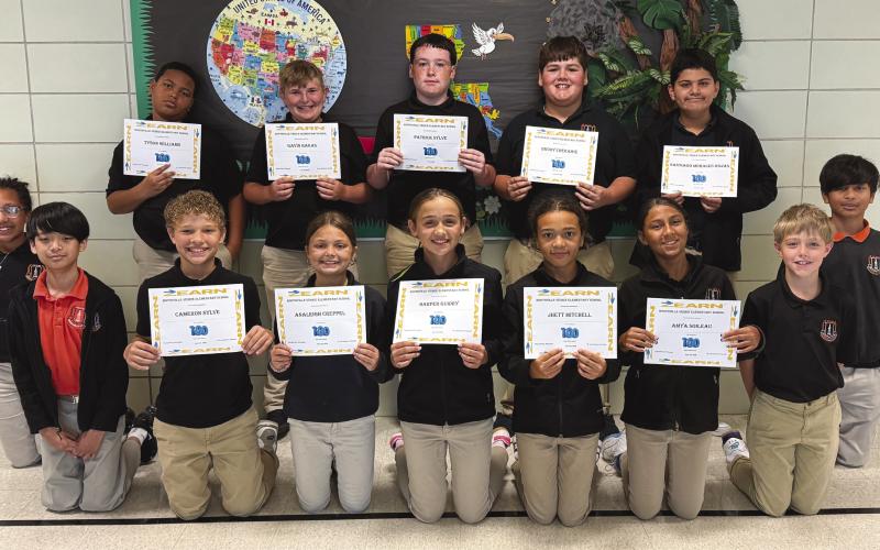 BVES Honors 5th Grade Students Who've Completed 100 or More Zearn Math Lessons