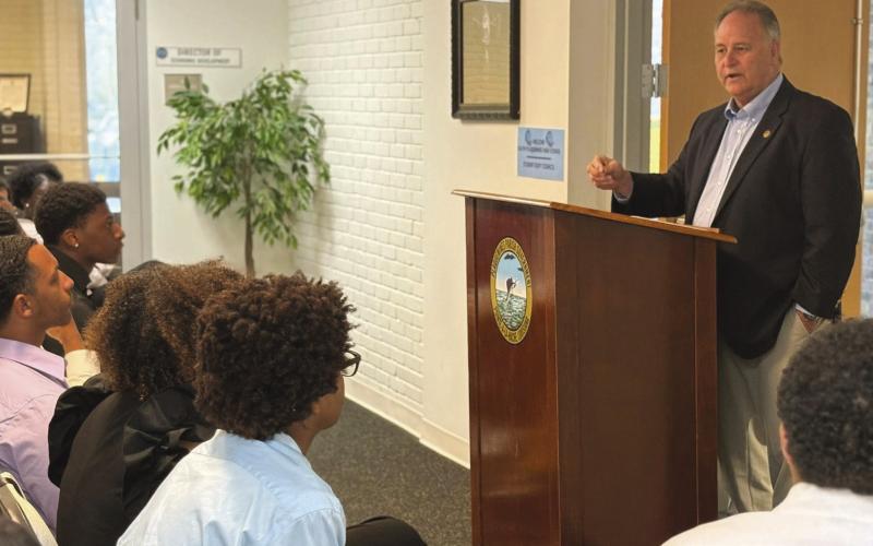 Parish President Keith Hinkley Meets with SPHS Student Council to Discuss Local Government and Leadership