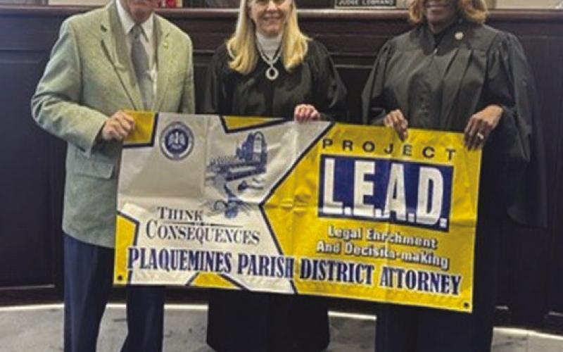 From left: Charles J. Ballay, District Attorney, Judge Joy Lobrano and Justice of the Peace Brenda Hymes.