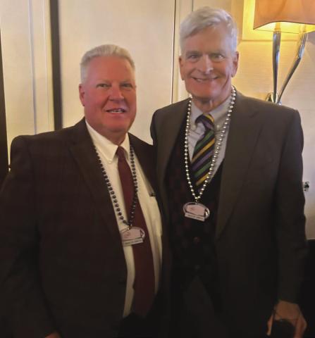 Port chairman Ronnie Newsom poses for a photo with Senator Bill Cassidy.