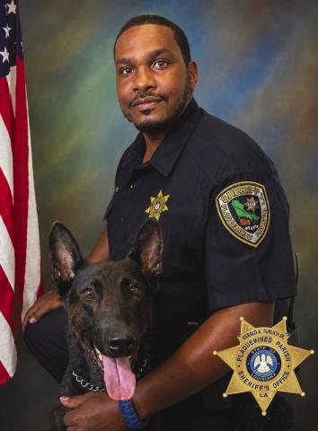 Sheriff Jerry Turlich and PPSO welcomes K9 Buddha to the PPSO Family. K9 Buddha is a three-year-old Dutch Shepherd that was officially commissioned this morning as a PPSO Deputy Sheriff. K9 Buddha is partnered with Lieutenant Joseph Francis and is trained in tracking, narcotics, item detection and apprehension. During this photo session, the department confi rmed that K9 Buddha is enthusiastic and eager to serve the community! Welcome to Plaquemines Parish, K9 Deputy Buddha!
