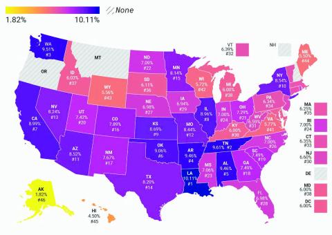 Data: January 20, 2026 State and Local Sales Tax Rates, 2026