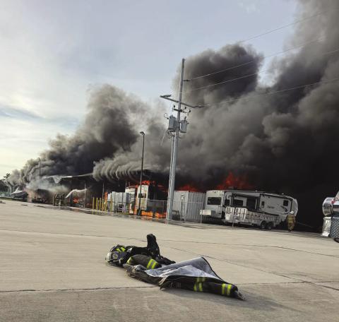 A . re at the Toys on Wheels RV Storage Facility in Belle Chasse sparks concern regarding the conditions of parish . re hydrants after the failure of one hydrant near the blaze.