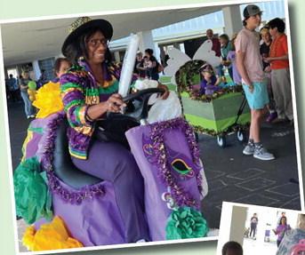 The Annual Krewe of Boothville-Venice Elementary Rolls On