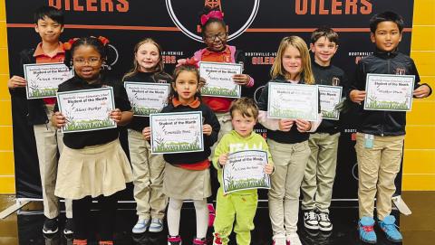 Boothville-Venice Elementary Announces January Students of the Month