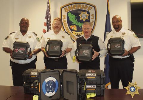 From left are Captain Corey Picquet (District 3), Captain Brett Ricks (District 1) and Charlie Burt, Captain Javon Ancar (District 2).