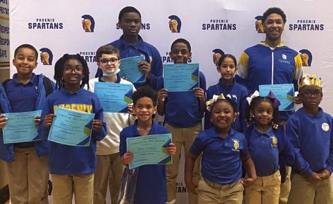 Teagan Tinson (Head Start), Charm Parker (Kindergarten), Kendrick Barthelemy (First Grade), Aden Encalade (Second Grade), Dalace Encalade (Third Grade), Gabriel Bartholomew (Fourth Grade), Grant Meaux (Fifth Grade), Leaven Narcisse (Fifth Grade), Gabriella Issac (Sixth Grade), Heaven Bienemy (Seventh Grade), Corin Williams (Eighth Grade), Diamond Howard (Ninth Grade), Jamarcus Tinson (Ninth Grade), Stevi DeMolle (11th Grade) and Kalan Bush (12th Grade).