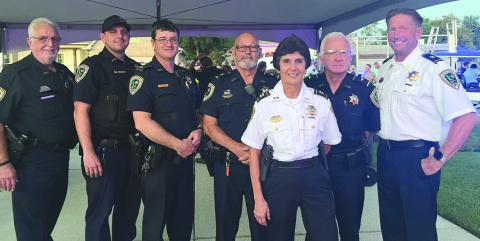 Deputy Mike Rosenbohm, Sgt. Chase Richard, Sgt. Sean Boaz, Sgt. Wayne Seiert, Capt. Dian Campbell, Lt. Danny Fontaine &amp; Major Dave Phillips