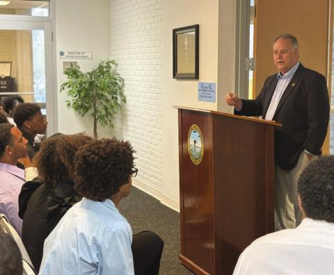 Parish President Keith Hinkley Meets with SPHS Student Council to Discuss Local Government and Leadership