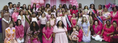 Everyone had a wonderful night dressed in the best pink dresses, pearls, and tiaras.