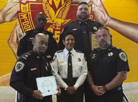 From left top: Sgt. Craig Hudson, Deputy Jeremy Talbot; Bottom: Sgt. Melvin Hudson, Orleans Parish Sheri Michelle Woodfork, Captain Ryan Lejeune.