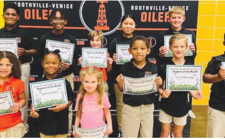 BVES Announces Students of the Month for August