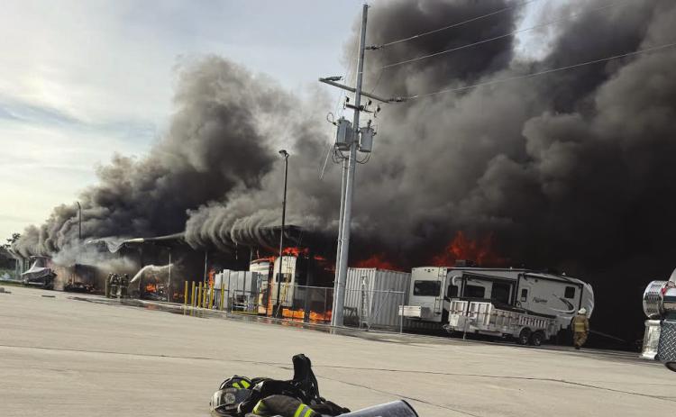 A . re at the Toys on Wheels RV Storage Facility in Belle Chasse sparks concern regarding the conditions of parish . re hydrants after the failure of one hydrant near the blaze.