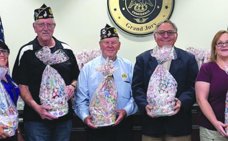 (Pictured from left to right) Rae Riley, 2nd Vice Commander Malcolm Hartman, Commander John Richardson, District Attorney Charles Ballay, &amp; Sheryl Ruiz