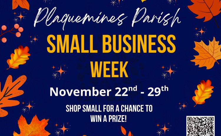 Plaquemines Parish Announces Small Business Week to be Held November 22–29