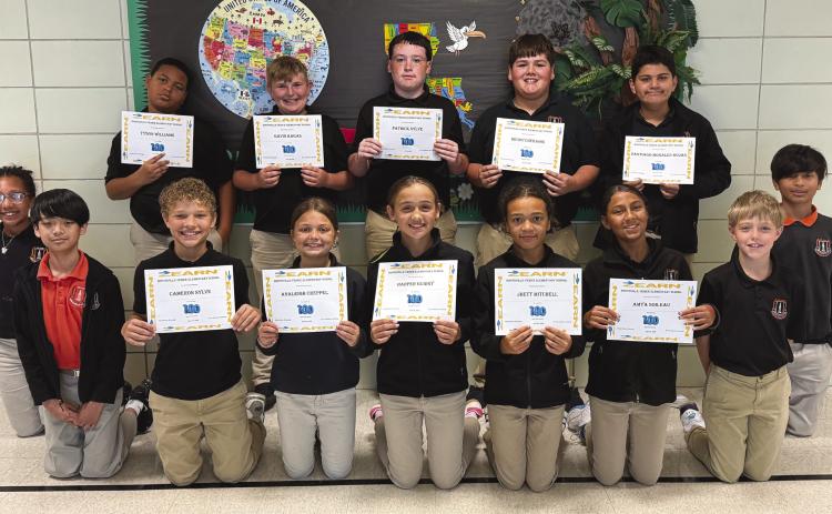 BVES Honors 5th Grade Students Who've Completed 100 or More Zearn Math Lessons