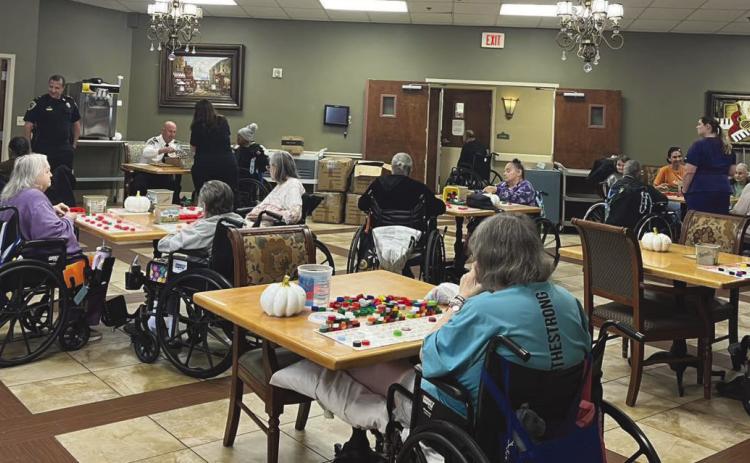Sheriff Turlich Joins the Residents at RiverBend Nursing Home for Bingo