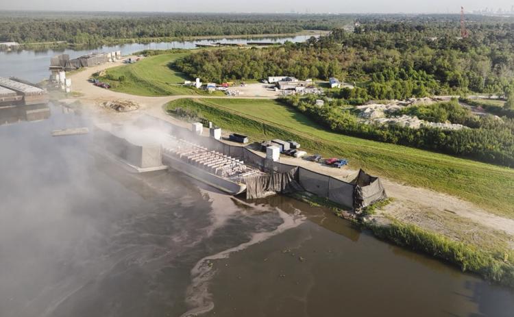 Arial drone image showing pollution of Intracoastal Waterway from Marine Coatings and Lining, LLC taken in 2025 Photo by Kerry Harris