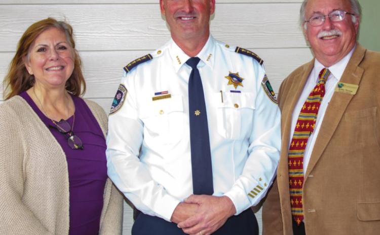 Pictured, from left: PABI Chairperson Betsy Pavlovich, guest speaker Sheriff Gerald A. Turlich and Bobby Thomas (Executive Director of PABI). Photo by Zu Carpenter