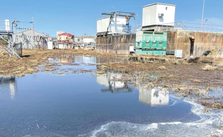 The Port Sulphur Water Plant dealing with several feet of water after Hurricane Ida.